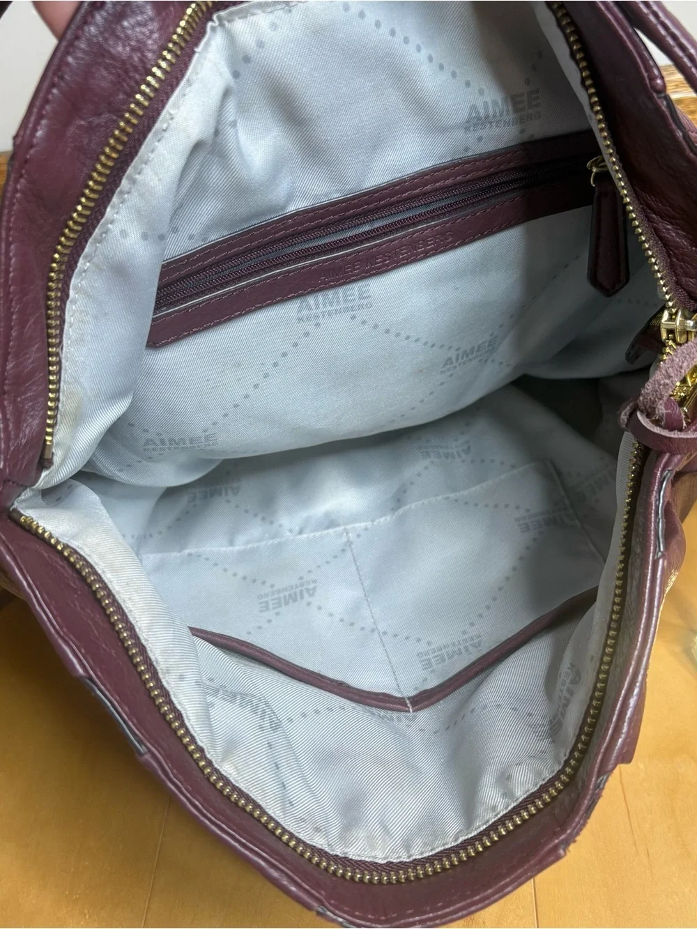 Aimee Kestenberg Burgundy Tuscany Hobo Bag